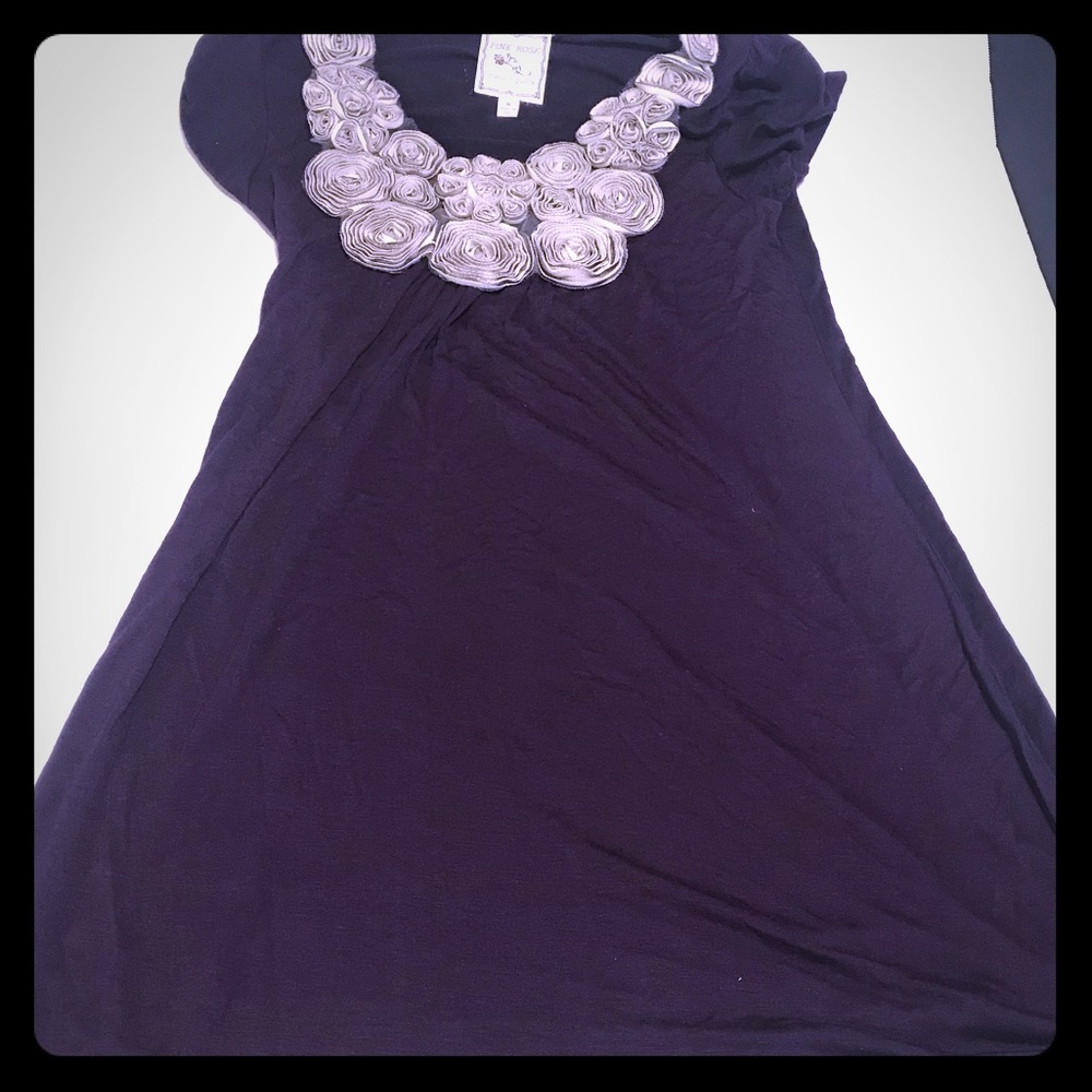 🐞Pink Rose size M dress/tunic Eggplant Purple